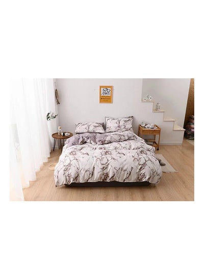 Buy King Size Fitted Bed Sheet 6 Piece Set of 1 Fitted Bed Sheet, 1 Duvet Bed Cover, 2 Cushion Cover and 2 Pillowcase in UAE