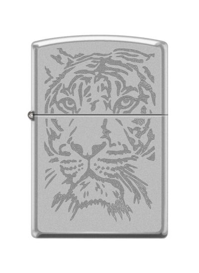 Buy Zippo AE400236 205 Tiger Satin Chrome Windproof Lighter in UAE