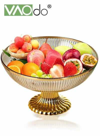 Buy Fruit Bowl Modern Creative Transparent Amber Plastic Fruit Basket Decorative Serving Dish Fruits Snacks Vegetables Display for Kitchen Table Decoration in UAE