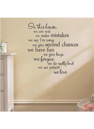 Buy House Rules Quote Wall Stickers Home Decor Living Room Diy Wall Art Decals Removable Sticker in Egypt