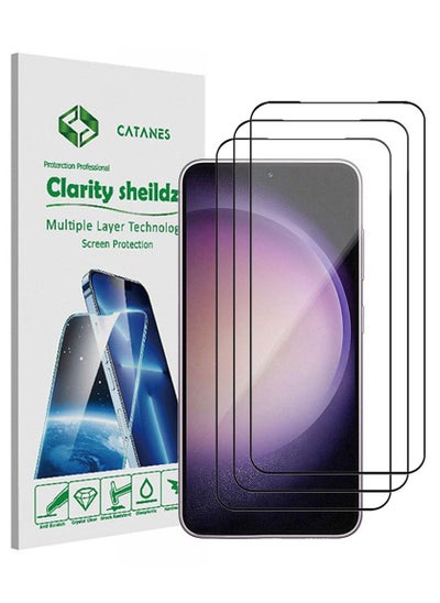 Buy 3Pack for Samsung Galaxy S23 Plus Screen Protector Tempered Glass 9H Anti-Scratch Shatterproof HD Edge to Edge Full Coverage Film 6.6 inch in UAE