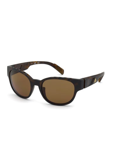 Buy Unisex UV Protection Round Shape Plastic Sunglasses SP000952E55 - Lens Size: 55 Mm - Dark Havana in Saudi Arabia