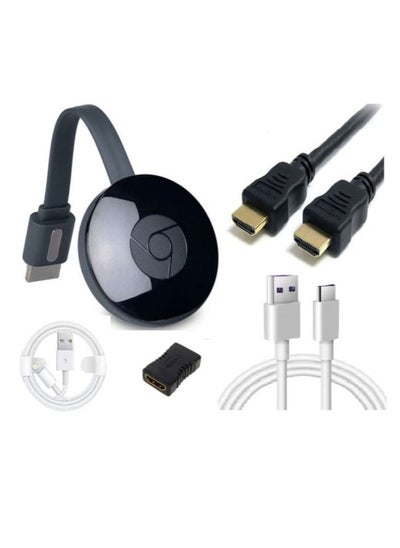 اشتري Chrome Cast Video Streaming Device With HDMI And Charging Cable 5in1 في الامارات