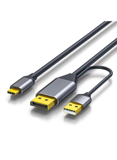 اشتري كابل محول HDMI إلى USB C 4K60Hz 6.6FT، محول DP ذكر إلى Type-C ذكر، HDMI 2.0 متوافق مع Xreal Air، Nreal Air، Steam Deck Dock، PS5، Xbox، شاشة محمولة في الامارات