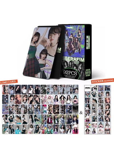 اشتري 92-Piece LE SSERAFIM Photo Card Japan New Album UNFORGIVEN Lomo Card في مصر