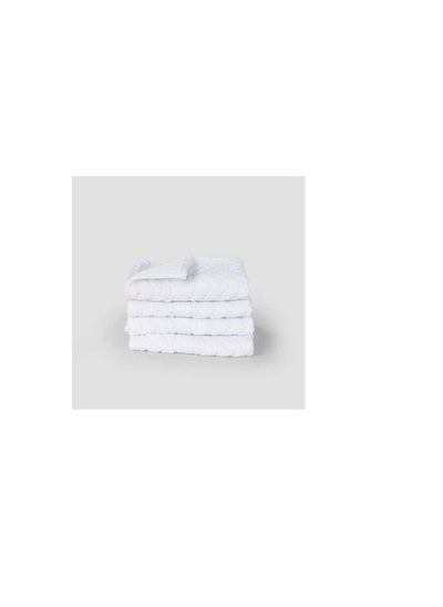 اشتري ARIIKA Plaza White Face Towels  Soft, Absorbent, Luxurious, Durable, Easy Care - Set of 4 في الامارات