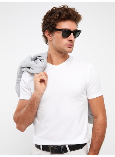 Buy V-Neck Short Sleeve Men's T-Shirt in Egypt