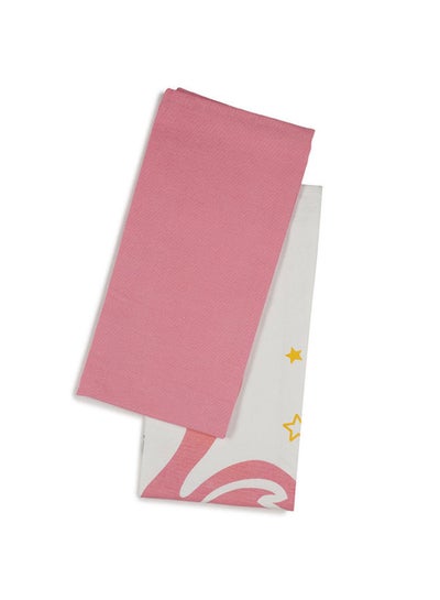 Buy Flamingo white & pink kitchen towels in UAE