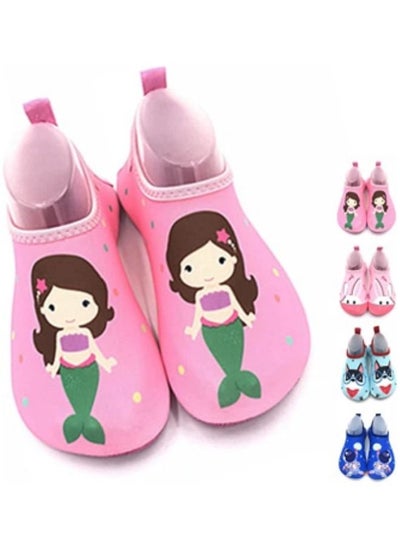 اشتري Boys Water Shoes Girls Beach Socks for Kids Toddler Baby Barefoot Swim Socks, Quick-Dry Non-Slip Aqua Water Sport Shoes في الامارات