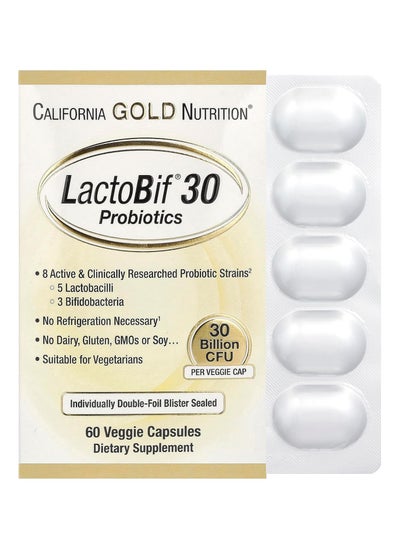 Buy LactoBif 30 Probiotics, 30 Billion CFU, 60 Veggie Capsules in Saudi Arabia