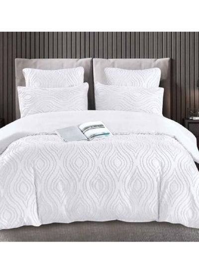 Buy COMFY 6 PC LUXURY COLLECTION ALL SEASON COMFORTER SET 220 X 240 CM WHITE in UAE