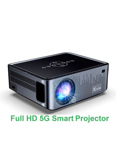 Buy Professional Projector X1 Pro Full HD 5G Smart Projector Full HD 8K 1080P Resolution 12000 Lumens Dual Band WiFi Auto Focus Grey in UAE