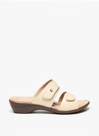 Buy Women's Textured Slip-On Sandals in Saudi Arabia