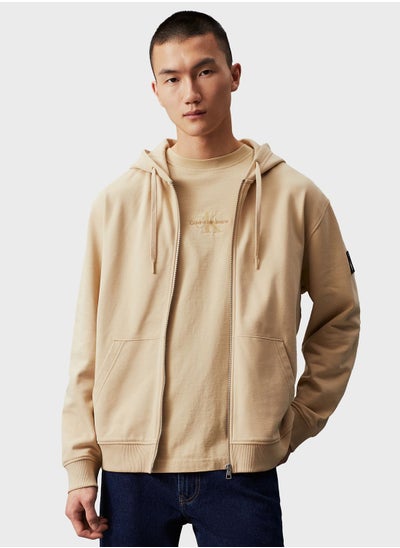 Buy Logo Badge Zip Through Hoodie in Saudi Arabia