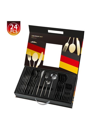 Buy 24-piece stainless steel tableware set in Saudi Arabia