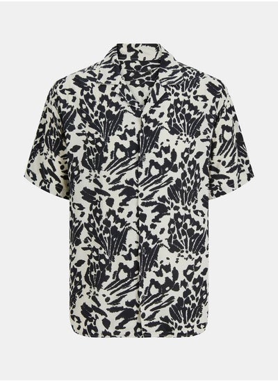 Buy All Over Print Resort Collar Regular Fit Shirt in Saudi Arabia