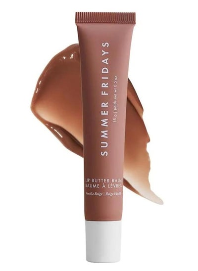 Buy Summer Fridays Lip Butter Balm - Conditioning Lip Mask and Lip Balm for Instant Moisture, Shine and Hydration - Sheer-Tinted, Soothing Lip Care - Vanilla Beige (.5 Oz) in UAE