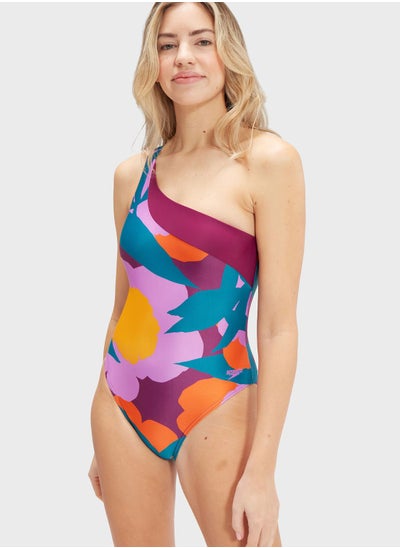 Buy Printed Asymmetric Swimsuit in UAE