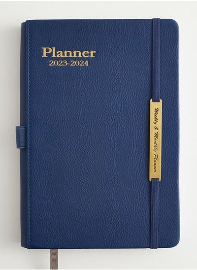 اشتري 2022-2023 Planner - Academic Weekly & Monthly Planner 2022-2023 with Monthly Tabs, 5.5" x 8.1". Leather cover + month label + thick paper + Elasticated pencil string on the side في الامارات