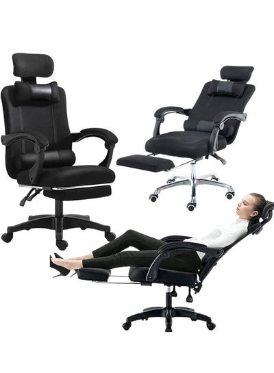 Buy Gaming Chair Racing Chair Video Gaming Chair Home Adjustable Computer Chair for Internet Cafe Athletic Anchor Black Gaming Chair(Black Office Desk Chair) in Saudi Arabia