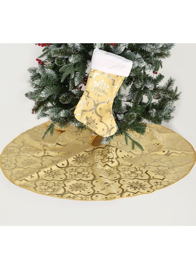 اشتري Tree Skirt 48 Inches Suitable for New Year Party Holiday Decoration Christmas (Yellow) في الامارات