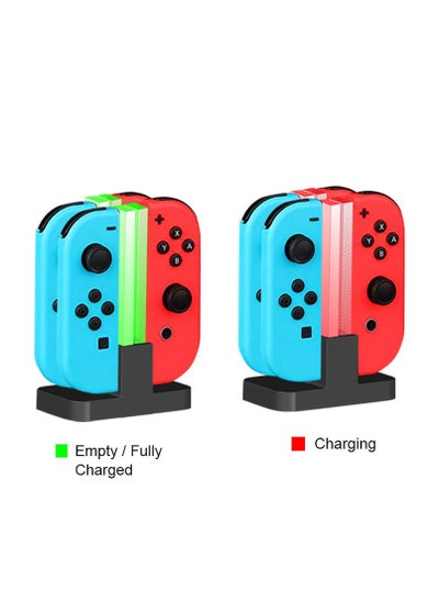 Buy 4 in1 Charger Switch Joy-Con Controllers Charging Dock with USB LED Indicator in Saudi Arabia