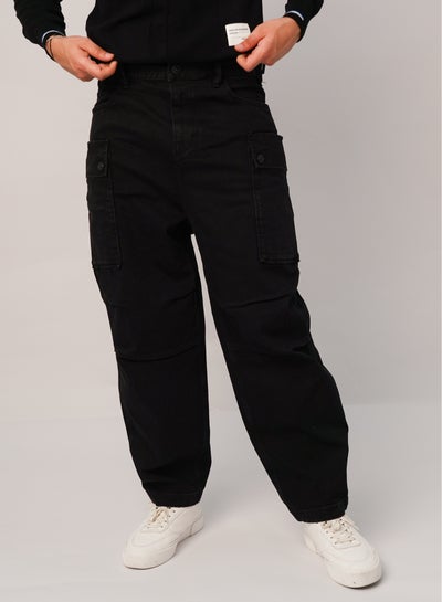 Buy Men’s Spring Cargo Jeans – Black Demin in UAE