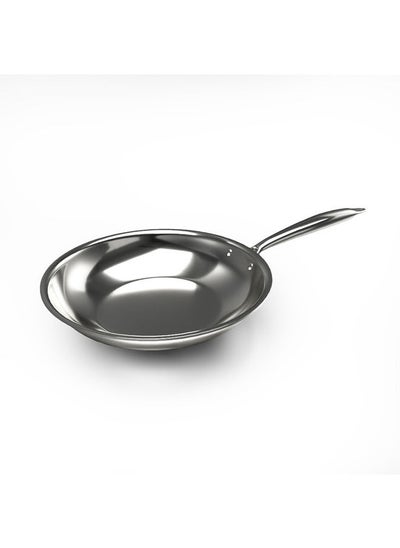 اشتري Delici Dtfp24 Tri-Ply Stainless Steel Fry Pan With Premium Ss Handle في الامارات