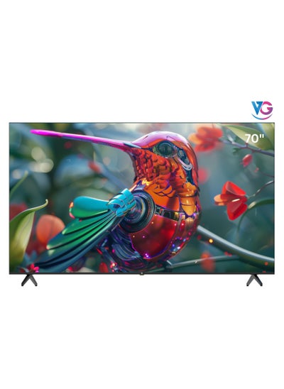 Buy VG 70 Inch Edgeless 4K UHD VIDAA Smart TV with Voice Remote, Bluetooth, Dolby Audio and Free Wall mount- VGLED70VDU 2024 Model in UAE