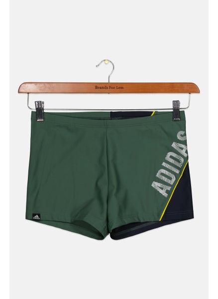 اشتري Men Brand Logo Swimwear Short, Green في الامارات