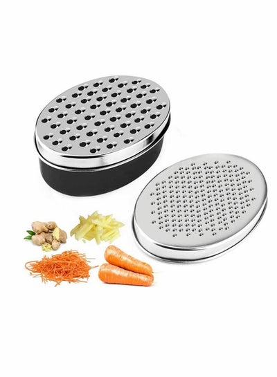 Buy Cheese Grater Lemon Zester with Food Storage Container and Lid Vegetable Chopper Grinder Perfect for Hard Parmesan or Soft Cheddar Family Daily Ginger Vegetables Box in UAE
