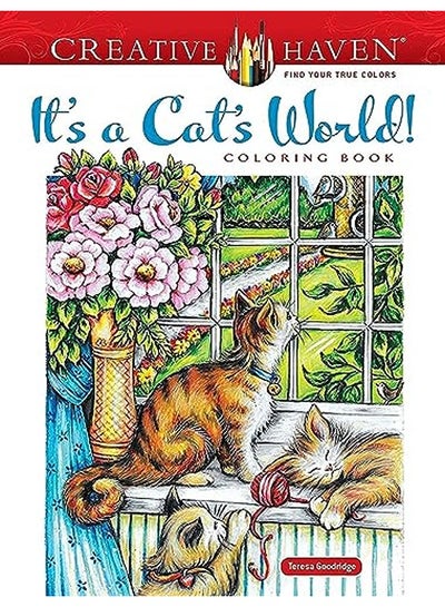 Buy Creative Haven It's a Cat's World! Coloring Book in UAE