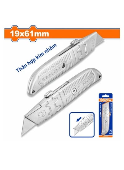 Buy Wadfow Utility Knife Aluminum Body  19x61mm (WSK6661) in UAE