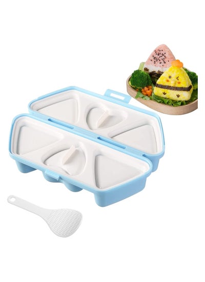 اشتري Onigiri Mould Triangle Rice Ball Sushi Mould Makers Triangle Sushi Mould Rice Paddle 6 in 1 Triangle-Heart for Bento or Japanese Box Meal Children Bento Home Kitchen DIY Nori Rice Bento في الامارات