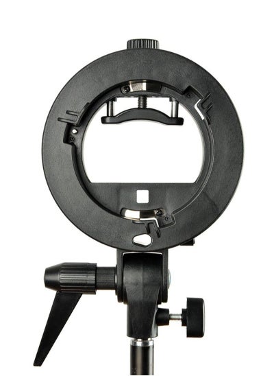 Buy Pro S-Type Bowens Bracket Mount Holder For Speedlite Flash Snoot Softbox Black in Saudi Arabia