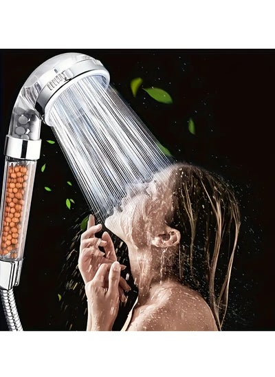 اشتري 1pc High-Pressure Handheld Shower Head with Filter | Water-Saving, Skin & Hair Care for Dry Skin & Hair في الامارات