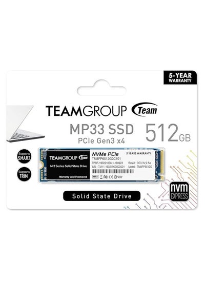 Buy TEAMGROUP MP33 512GB 3D NAND NVMe PCIe M.2 SSD in Saudi Arabia