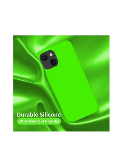 Buy Silicone Case with Microfiber Lining For Apple iPhone 13 6.1in (Limo Green) in Egypt