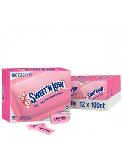 اشتري SweetN Low Zero-Calorie Sweetener | Contains Saccharin, Sugar Substitute, Keto, Vegan, Gluten-Free | Great for Cooking, Baking, Coffee, Tea, Hot/Cold Beverages | 100 Packets (12 Pack) في الامارات