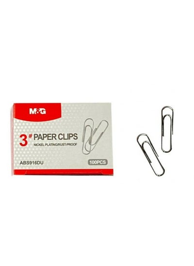 اشتري M&G Chenguang Nickel Plating Paper clips - 100pcs - No:ABS916DU في مصر