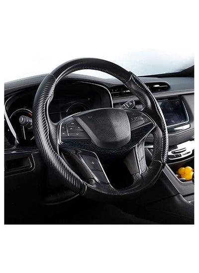 Buy MOB Anti Skid Non Slip Steering Wheel Grip Cover, Car Steering Wheel Cover Decoration Universal for All Cars, Black in Saudi Arabia