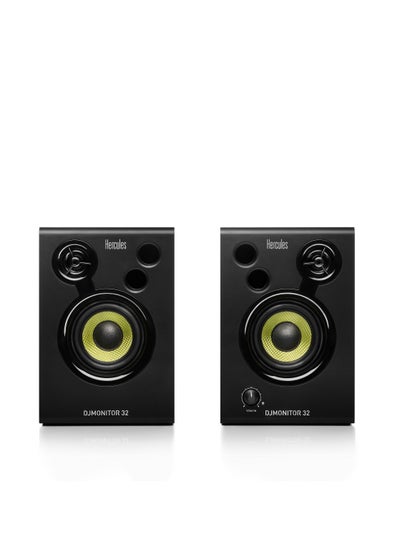 Buy Hercules DJ MONITOR 32, 2 x 15 watts RMS active monitoring speakers , Black in UAE