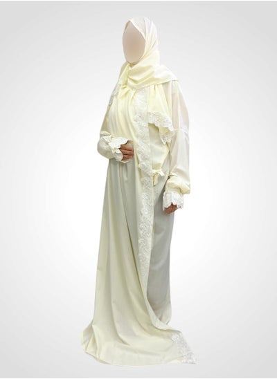 Buy A Very Soft And Comfortable Lace Prayer Dress Consisting Of One Piece That Covers The Whole Body With A Uniform And  Wide Size Suitable For All Bodies in Saudi Arabia