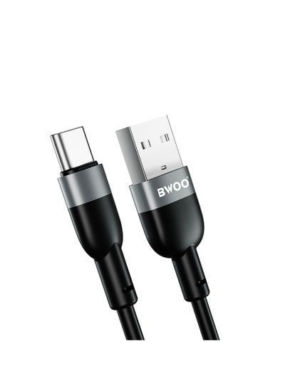 Buy Sync charging cable for charging and syncing mobile devices that have a Type-C port. This cable model supports fast charging and fast synchronization with smart protection features. It is drag resist in Saudi Arabia