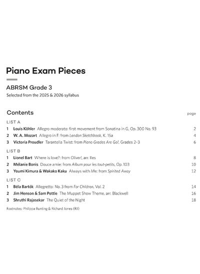 اشتري Piano Exam Pieces 2025 & 2026, ABRSM Grade 3: Selected from the 2025 & 2026 syllabus في الامارات