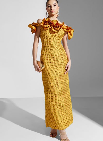 Buy Exaggerated Ruffle Gown in Saudi Arabia