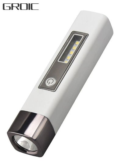 Buy Multifunctional Portable LED Flashlight Super Bright High Light Zoomable Waterproof USB Torch with 4 Light Modes in Saudi Arabia