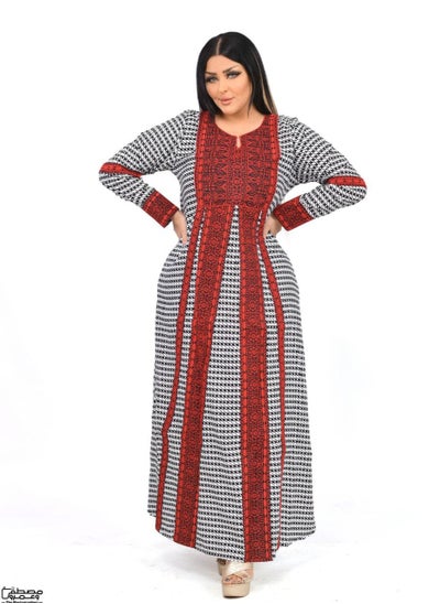 Buy A luxurious jalabiya with Jordanian embroidery A-308 in Saudi Arabia