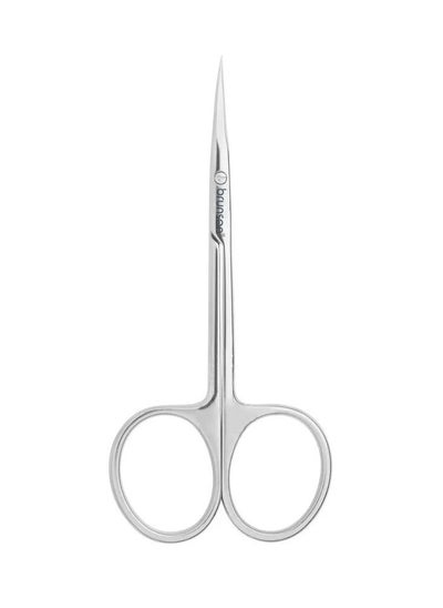 Buy Stainless Steel Point Cuticle Scissor curved cuticle nail scissor for manicure pedicure for professional finger toe nail care in UAE