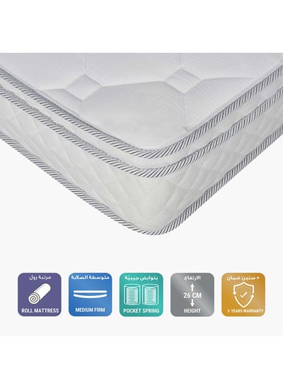 اشتري iDona King Anti-Bacterial Pocket Spring Mattress 200 x 26 x 180 cm في السعودية